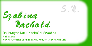 szabina machold business card